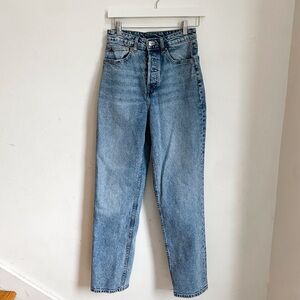 H&M 90s High Rise Straight Jeans